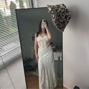 Free People Lace Top and Maxi Skirt Set NWT